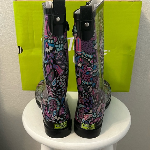 Western Chief Rain Water Proof Boots Boho Floral - Picture 8 of 8